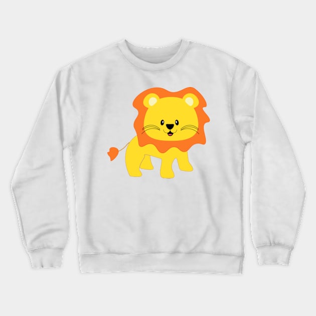 Lion, lion cub Crewneck Sweatshirt by IDesign23